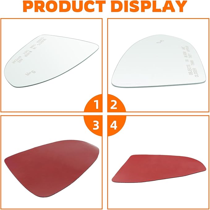 5G0857522N Blind Spot Passthrough Mirror Glass with Full Size Adhesive Passenger Side View Right RH Compatible with Volkswagen Golf Jetta GTI