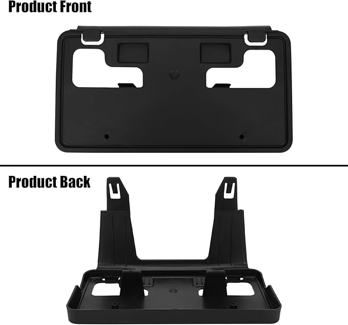 Front License Plate Frame Bracket Compatible with Ford F250 F350 F450 F550 Super Duty 2023 2024 2025 2026, Black No Drill Fro