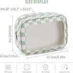 YOPCDJ 3PCS Clear Toiletry Bag,TSA Approved Travel Makeup Pouch with Zipper for Cosmetics and Toiletries，Diaper Bag Organizer