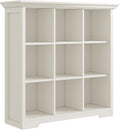 OSCHF Wooden Cube Shelf Bookcase - Modern 3 Tiers Floorstanding Open Bookshelf with Base for Home and Office, 9 Cubes Storage