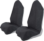 Towel Car Seat Covers - Super Absorbent Front Seat Protectors for Gym, Pets & Travel | Quick-Dry Towel Fabric | Universal Non