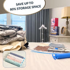 35 Pack Vacuum Storage Bags with Hand Pump, Compression Space Saver for Comforter, Bedding, Blanket Storage, Vacuum Seal Bags