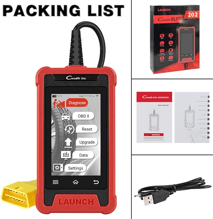 LAUNCH Elite ABS Bleeding Scan Tool,Engine Transmission ABS SRS OBD2 Scanner Diagnostic Tool,Throttle Reset Code