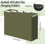 2 Pack Hanging File Holder, 10 Hanging Folders, Metal Mesh, Letter Size Folder Storage, Desktop Storage Cabinets, Office Scho