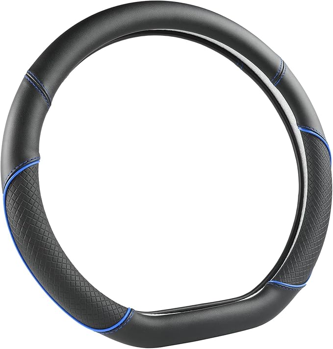 GIANT PANDA D Shape Steering Wheel Cover for Nissan Rogue Kicks - Auto Car Steering Wheel Cover Customized for Nissan Altima 