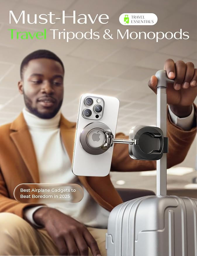 LISEN Airplane Travel Essentials for Women Men Phone Holder for Desk MagSafe Phone Travel Size Accessories Airplane Gadgets Men Long Flight Cruise Must Haves Spring Break Essentials Easter Gifts