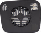 TRQ Passenger Side Heated Mirror Glass with Backing Plate Snap On Compatible with 2015-2018 Jeep Renegade