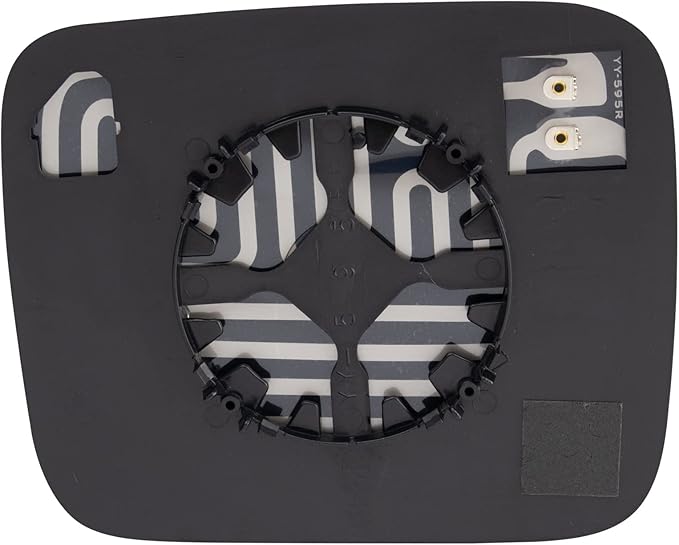 TRQ Passenger Side Heated Mirror Glass with Backing Plate Snap On Compatible with 2015-2018 Jeep Renegade