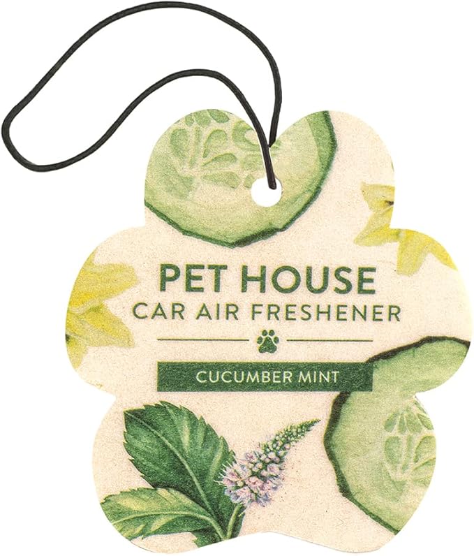 One Fur All Pet House Air Freshener - Cucumber Mint Pack of 4 - Non-toxic, Pet-Friendly Air Freshener for Small Spaces & Cars