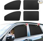 Car Curtains for Side Window - 4 Pcs Privacy Sun Shades Magnetic 100% Block Light Car Window Covers with Cooler Feeling (dexterous, 4pcs)