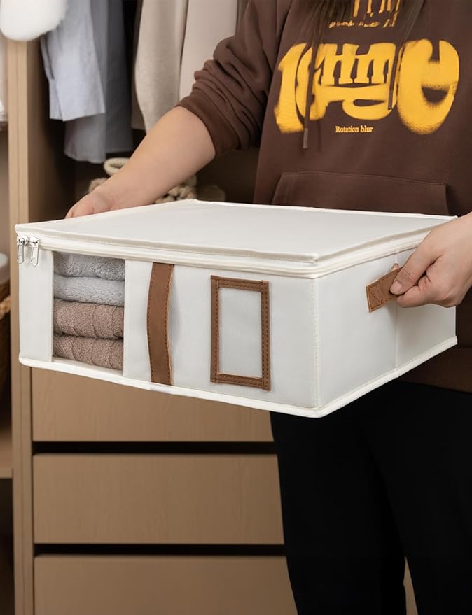 torageWorks Extra Large Under Bed Storage Containers with 6-Pack Bed Sheet Organizers and Storage