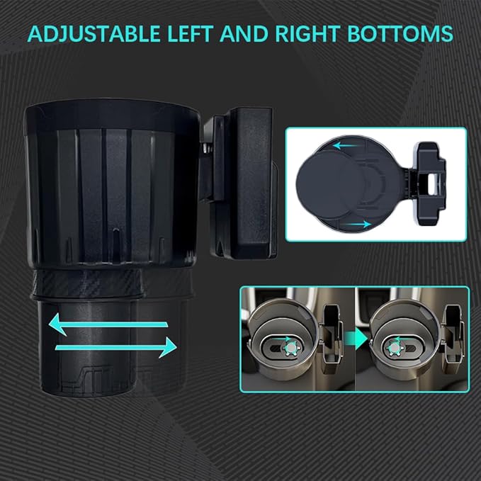 Adjustable Large Cup Holder Adapter, Universal Storage Expander Big Cup Holder Change Organizer for Most Vehicles