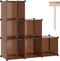 C&AHOME Cube Storage Organizer, 6-Cube Shelves Units, Closet Cabinet, DIY Plastic Modular Book Shelf, Ideal for Bedroom, Livi