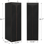 STORAGE MANIAC 2-Pack Hanging Garment Bag Zipper Cover with Sealed Clear Window, Long Garment Cover for Closet Storage Wardro