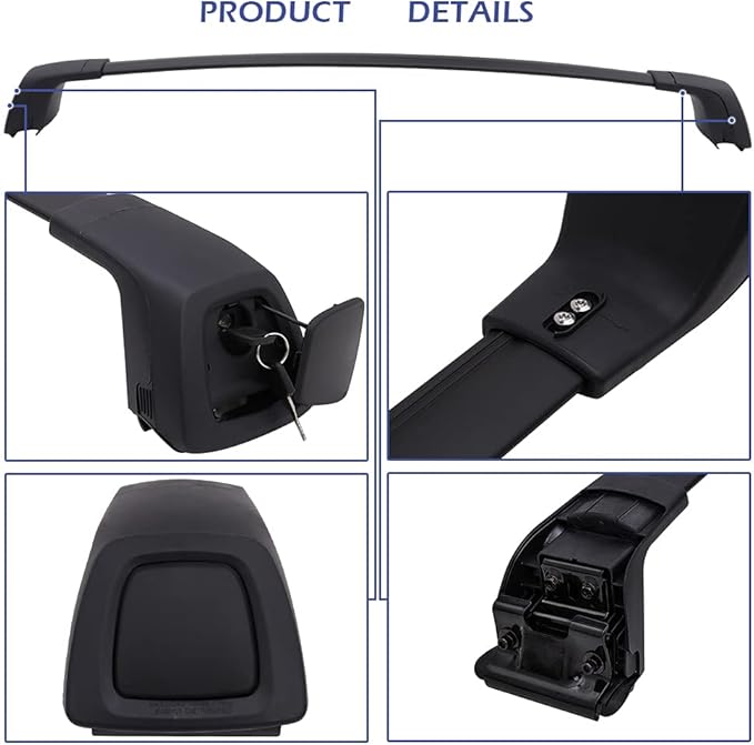 Snailfly Upgraded Roof Rack Cross Bars Fit for Volvo XC40 2018-2025 Lockable Quiet Crossbars Cargo Accessories