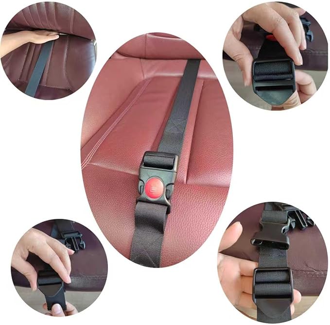 Soft Bump Cushion for Seat Adjustmen Belly Comfort Support Adjuster for Seat Comfort Car Cup Holder Coaster Comfort Pads Buckle Pads Extend Cover Making Shoulder Neck Comfortable Convenient (Black)