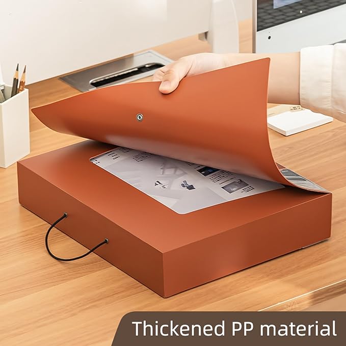 A4 Storage File Boxes Plastic Archives Cases with Lid, File Folder Organizer Document Filing Box for office,home,school (1, 4