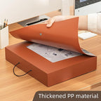 A4 Storage File Boxes Plastic Archives Cases with Lid, File Folder Organizer Document Filing Box for office,home,school (1, 5