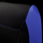 Flying Banner car seat Covers Protects Water Proof Faux Leather Carbon Fiber Front and Rear Bench (Blue Black, Full Set - 9PC