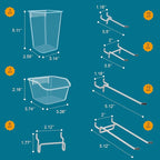 Peg Board Accessories Kit,Pegboard Hooks Assortment with Bins,Cups,Wire Baskets,Paper Towel Holder Can be Used for Pegboard G