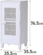 Tenma Locker-Shaped Storage Box with Mesh Doors That Can Be Assembled, Fitzpeg Cabinet, Mesh, Retro, Cute, Vertical Storage, 