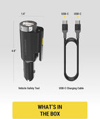 Scosche PB5N1 GoBat Pro 5-in-1 Vehicle Safety Kit, Emergency Car Escape Tool with Seatbelt Cutter, Glass Window Breaker, LED 
