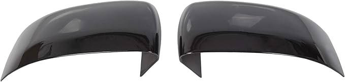 ALMULOO Pair Mirror Covers Compatible with 2011-2020 Jeep Grand Cherokee/Dodge Durango Top Half Side Door Rearview Mirror Cap Glossy Black Trim 2Pcs
