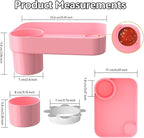 Car Seat Snack Tray for Kids Toddler Travel,Cup Holder Expander for Car,Toddler Travel & Road Trip Accessory for Mess-Free Snacking in The Car (Pink)