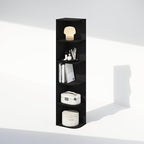 Furinno Reed Corner Shelf, 5-Tier Corner Bookshelf, Book Shelf, Corner Shelves, Storage Rack, for Organization and Storage, H