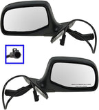 TRQ Driver and Passenger Side Mirror Assembly Set Power Foldaway Smooth Paint to Match Compatible with 1992-1996 Ford Bronco 