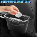 Mini Car Trash Can - Leak-Proof Hanging Car Garbage Can Auto Trash Bag Organizer - Small Garbage Bin Container Vehicle Door Front Back Seat Storage Accessories for Cars Home Office (Clip-on)