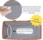 NGIL Extra Large Utility Tote Reusable Grocery Bag Oversized Collapsible for Groceries, Storage, Picnic, Beach (Retro World-black)