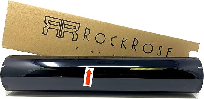 RockRose 5% Car Window Tint 20 in x 100FT 1PLY Carbon Charcoal Privacy Film Heat, UV, and IRR Block Tint for Cars or Home Adhesive Film Easy Shrink, Plotter Friendly Pro Grade