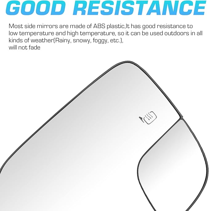 New Driver Left Side Heated Mirror Glass Fit for 2011-2017 Ford Explorer Blind Spot Mirror Glass - Left Pass Heated Convex Mirror Glass Replacement for BB5Z17K707L, BB5Z17K707M