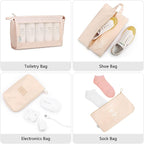 Mossio 9 Set Packing Cubes with Shoe Bag & Electronics Bag - Luggage Organizers Suitcase Travel Accessories