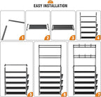 Shoe Rack 5 Tier Shoe Organizer Storage 15-20 Pairs Shoes Rack for Closet Entrance Shoe Rack Organizer with Hooks and Side Po