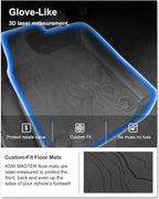 KIWI MASTER Floor Mats for 2018-2026 Jeep Wrangler JL 2-Door, OEM Replacement 82215202AE, Custom Fit All Weather Car Mats, Heavy Duty TPE Floor Liners, Front & Rear 2 Row, Black