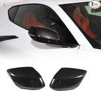 Door Rear View Mirror Cover Cap Compatible with Chevrolet Corvette C8 2020-2026, ABS Side View Mirror Cover, Auto Door Rearview Mirror Protective Trim Cap 2Pcs (Carbon Fiber Pattern Black)