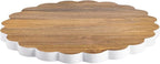 Mud Pie Wood Scalloped Lazy Susan