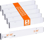 Lifewit 2.36" High 5 Pack Drawer Dividers, 16-22" Dresser Drawer Divider with 12 Pack Drawer Dividers for Clothes 4" High,10.