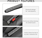 2PCS Bling Car Seat Gap Filler, Sparkling Rhinestone Side Seat Gap Blocker Stop Things from Dropping, Soft Foam Car Truck Filler Blocker Fill The Gaps Between Seats and Console (White)