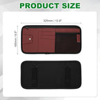 PATIKIL 1 Pcs Car Sun Visor Organizer, 12.8 x 6.5 Inch PU Leather Vehicle Storage Pouch Holder for Sunglasses Card Pen Driver License Car Accessories, Red