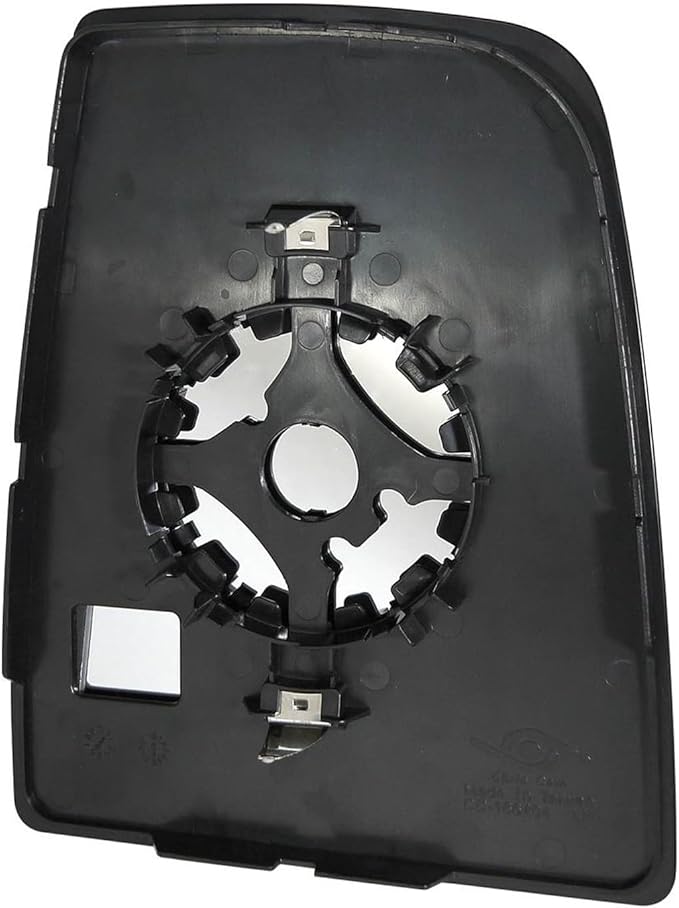 TRQ Upper Driver Side Mirror Glass with Backing Plate Compatible with 2015-2019 Ford Transit-150, Transit-250, Transit-350, T