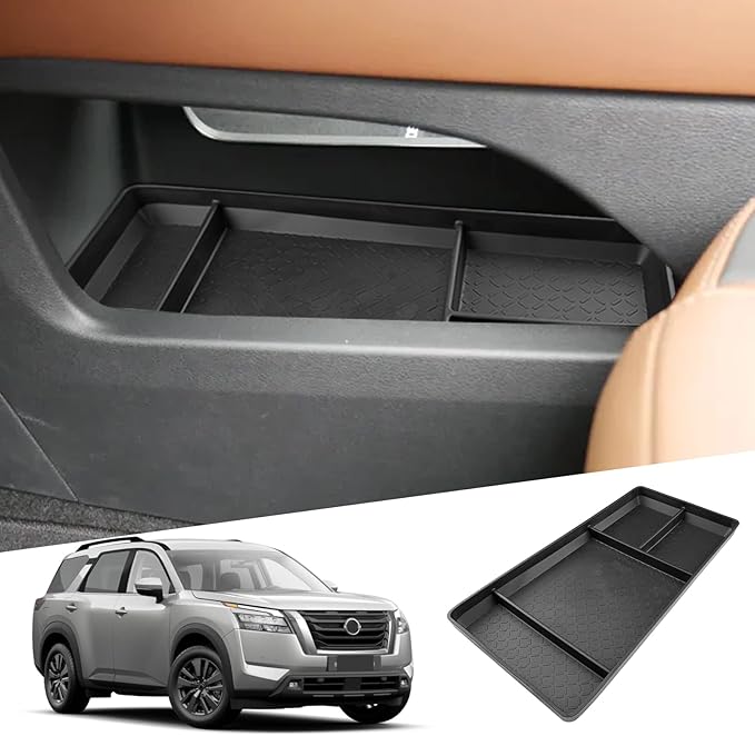 SHAOHAO 2025 2026 Pathfinder Lower Organizer Tray for 2022 2023 2024 2025 2026 Nissan Pathfinder Accessories 2022-2026 Pathfinder S/SV/SL/Rock Creek/Platinum Armrest Insert Storage Box Console Tray