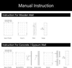 Wood Pegboard Combination Wall Organizer Kit, Wooden Display Pegboard Panel Kits for Bedroom, Study, Office, Bathroom, 2 Piec