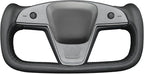 MEWANT Hand Stitched Tesla Model S Yoke Steering Wheel Cover Wrap for Tesla Model S 2021-2023 / Model X 2021-2023 Tesla Yoke Steering Wheel Accessories(3D Style)