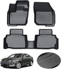 KUST Floor Mats for 2013-2020 Ford Fusion/Lincoln MKZ, All Weather Protection 2 Row Floor Liners Set Black Non-Slip