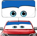 Gven Truck Windshield Sun Shade for Car Windshield Cover Interior Front Window Shades Sun Visor Protector Blocks UV Rays Must-Have Truck Accessories for Pickup, SUV, Sedan, Van, Bonneville (Blue, XL)