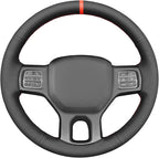 MEWANT Steering Wheel Covers for Dodge RAM 1500/1500 Classic / 2500/3500 / 5500 Hand-Stitched Genuine Leather ram Steering Wheel Wrap
