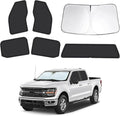 6pcs Car Window Shades for Ford F150 4Door 2021 2022 2023 2024 2025, Full Car Window Covers for Privacy, Sunshades for F150 Front Rear Windshield Side Windows to Block UV and Protect Privacy